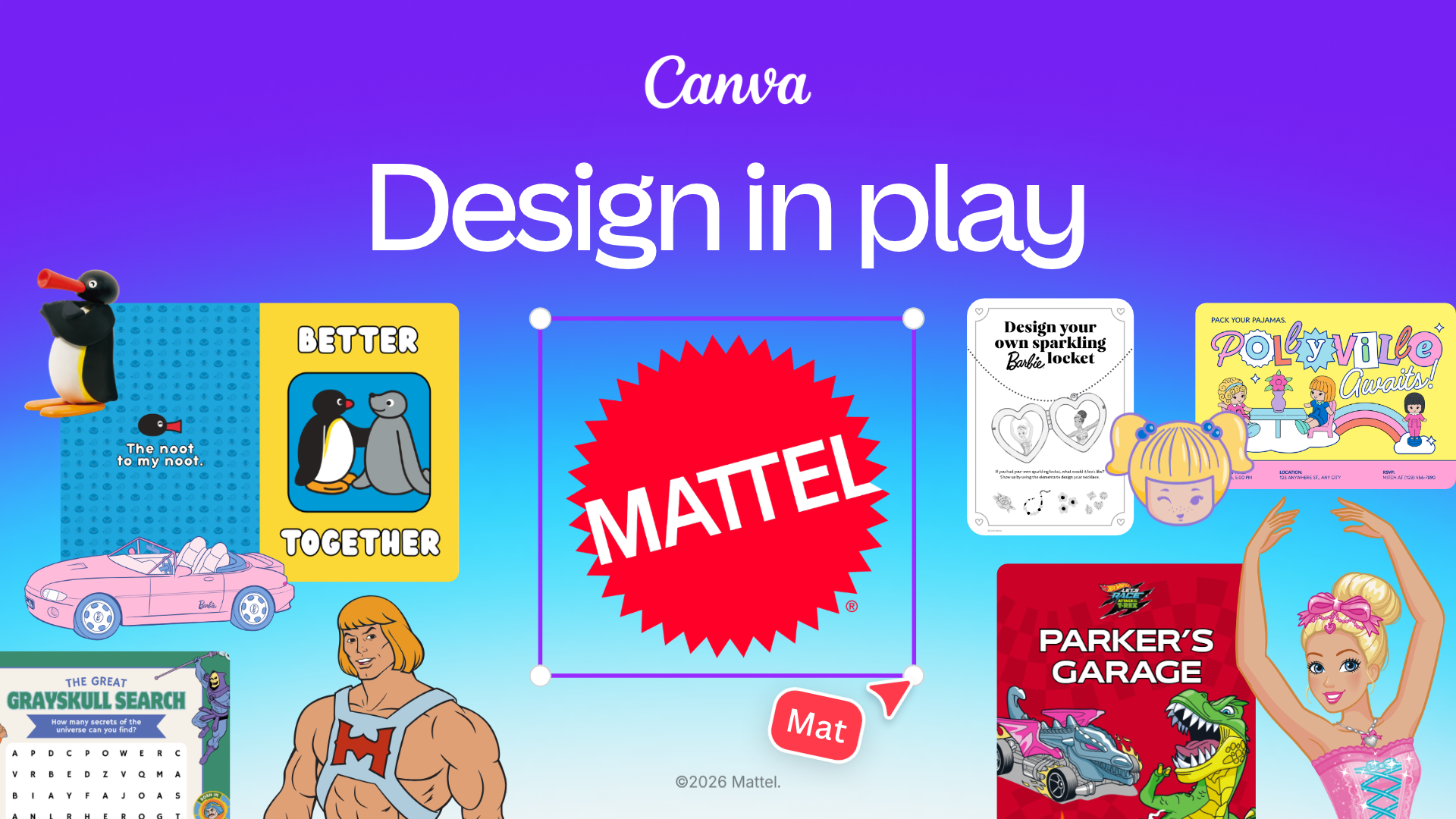 Canva、Mattelブランドの無料テンプレート230点を公開