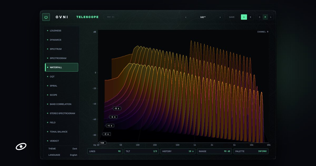 OVNI Audio、無料アナライザー Telescope を v0.3 に更新、Linux ベータ追加
