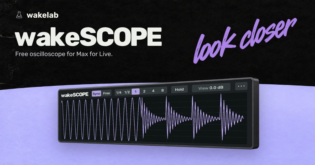 Wakelab、Ableton Live向け無料オシロスコープ「wakeSCOPE」公開