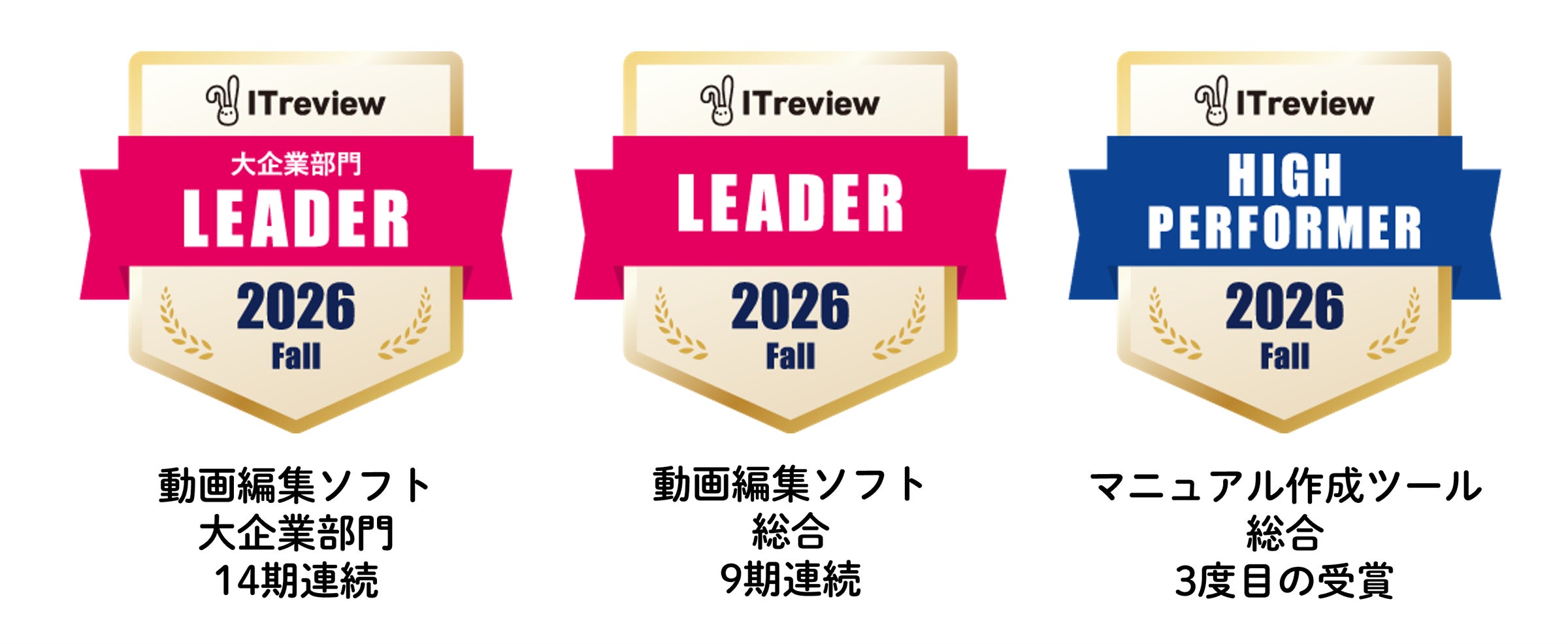PIP-Maker、ITreview動画編集ソフト大企業部門で14期連続Leader