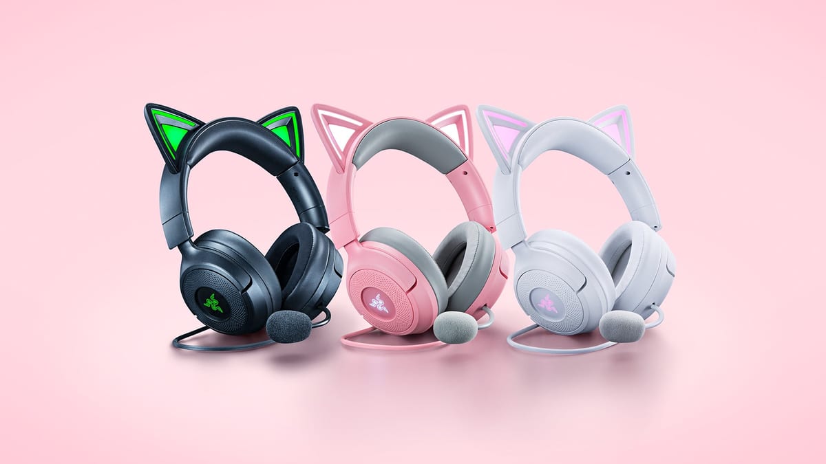 Razer、ネコミミ型の有線ヘッドセット「Razer Kraken Kitty V3」発表　日本は12月発売予定